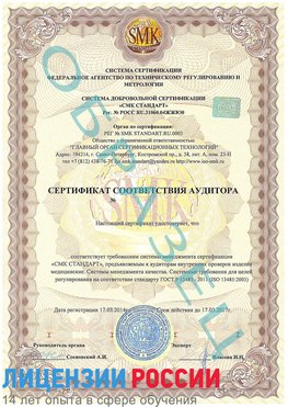 Образец сертификата соответствия аудитора Новоаннинский Сертификат ISO 13485